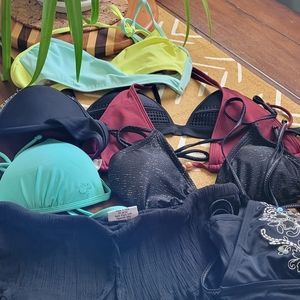Assortment of bikini tops